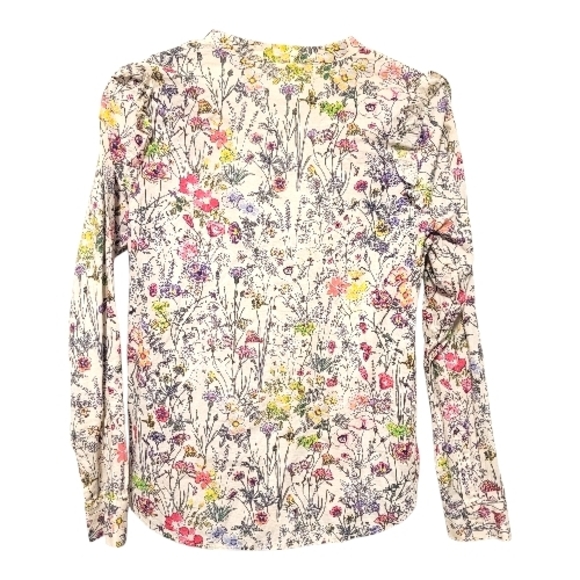 Cottage Core Dream: H&M Wildflower Ruffle Blouse Size 6 - Picture 2 of 6